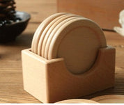 Japanese Style Six Piece Wooden Coaster Set - The House Of BLOC