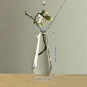 Japanese Zen Inspired Transparent Glass Vase - The House Of BLOC