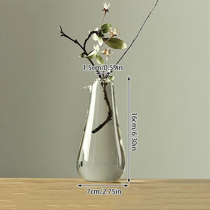 Japanese Zen Inspired Transparent Glass Vase - The House Of BLOC