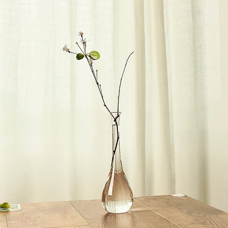 Japanese Zen Inspired Transparent Glass Vase - The House Of BLOC