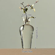 Japanese Zen Inspired Transparent Glass Vase - The House Of BLOC