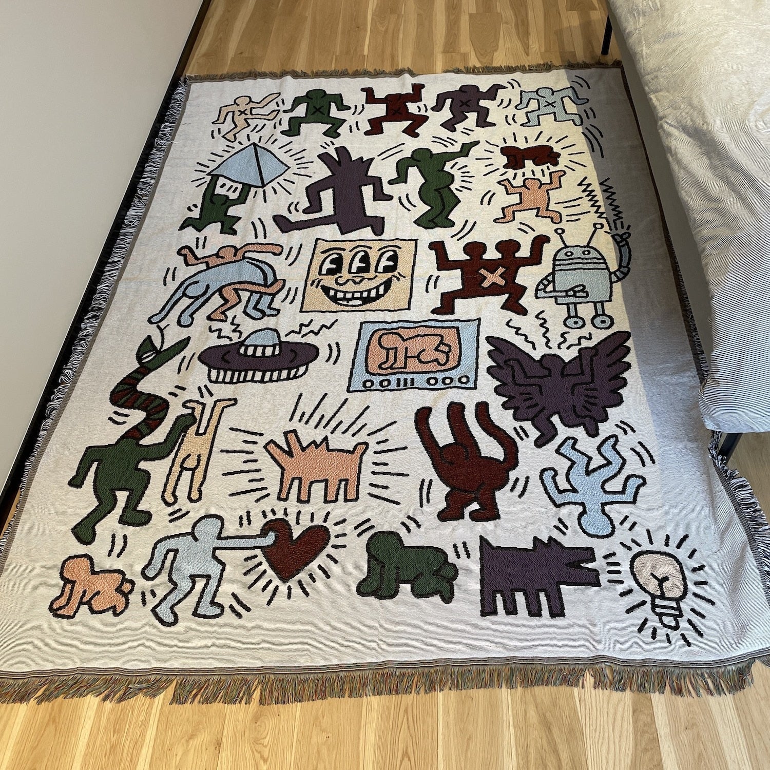 Keith Haring Jigsaw Throw Blanket - The House Of BLOC