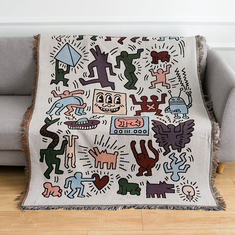 Keith Haring Jigsaw Throw Blanket - The House Of BLOC