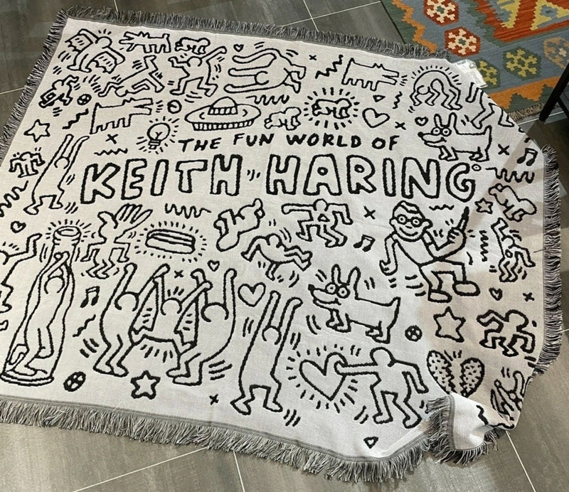 Keith Haring Jigsaw Throw Blanket - The House Of BLOC