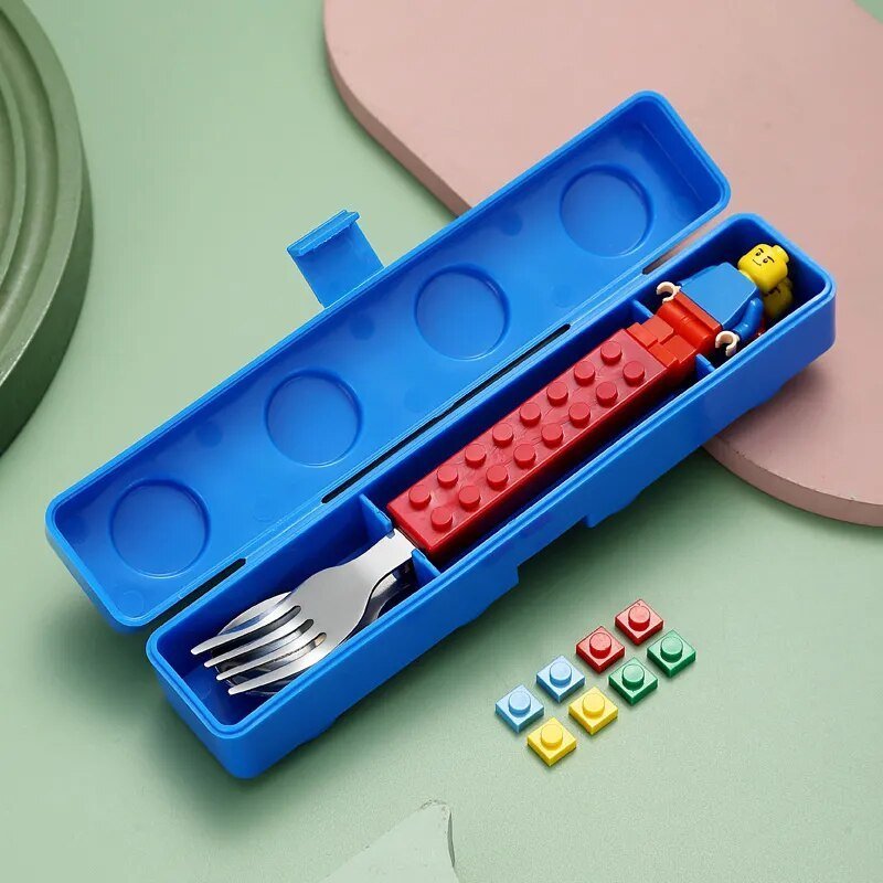 Kids Building Bricks Spoon & Fork Set - The House Of BLOC