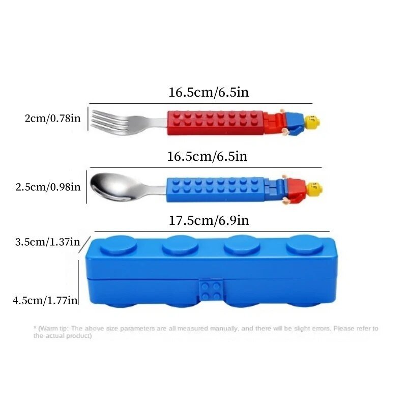 Kids Building Bricks Spoon & Fork Set - The House Of BLOC