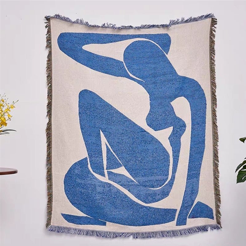 Knitted Jacquard Throw Blanket - The House Of BLOC