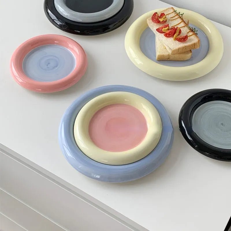 Korean Style Chubby Pastel Colour Plate - The House Of BLOC