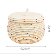 Large Cotton Rope Storage Basket With Lid - The House Of BLOC