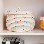 Large Cotton Rope Storage Basket With Lid - The House Of BLOC