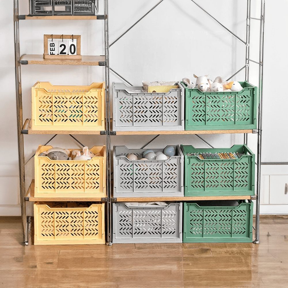 Large Plastic Foldable Organiser Crate - The House Of BLOC