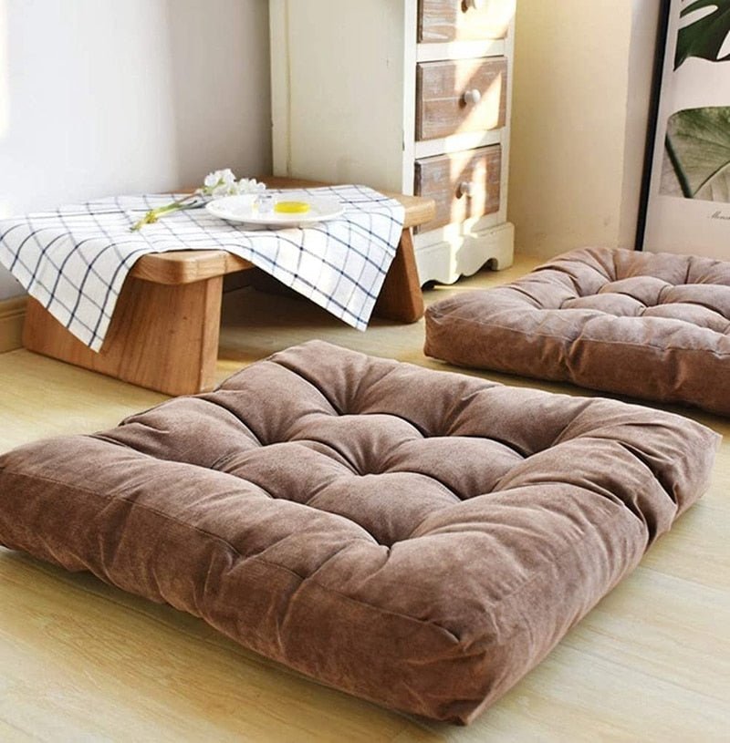 Large Thick Super Soft Corduroy Floor Cushion - The House Of BLOC