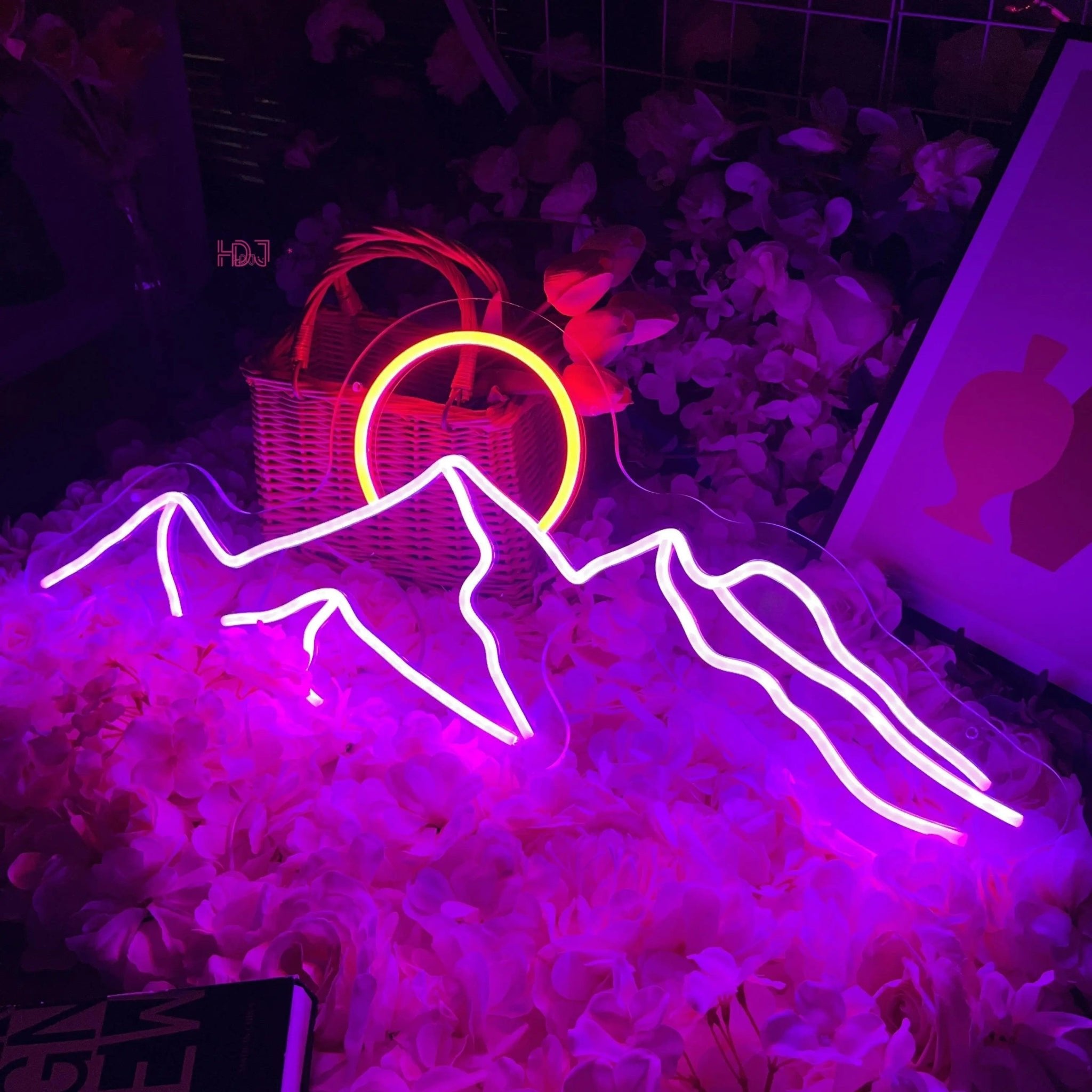LED Mountain & Sun Neon Light Sign - The House Of BLOC