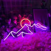 LED Mountain & Sun Neon Light Sign - The House Of BLOC