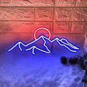 LED Mountain & Sun Neon Light Sign - The House Of BLOC