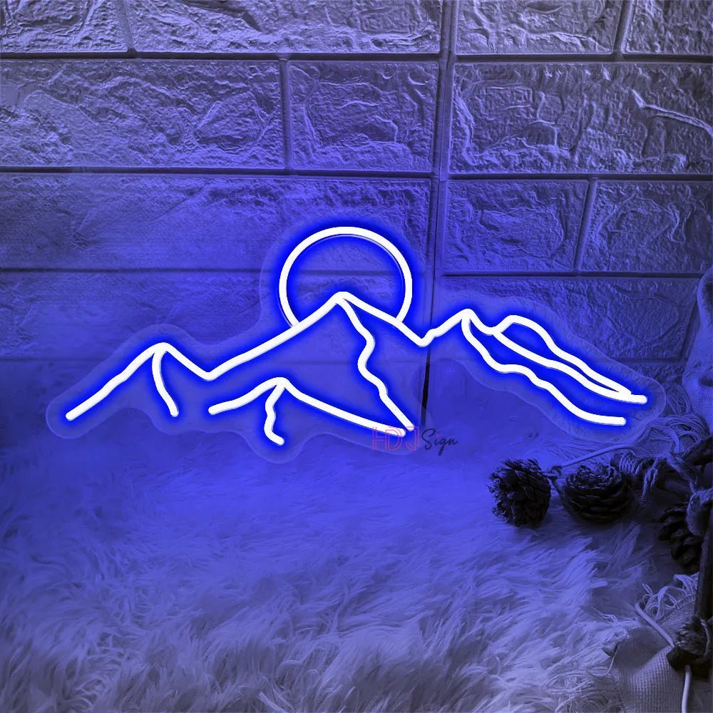 LED Mountain & Sun Neon Light Sign - The House Of BLOC