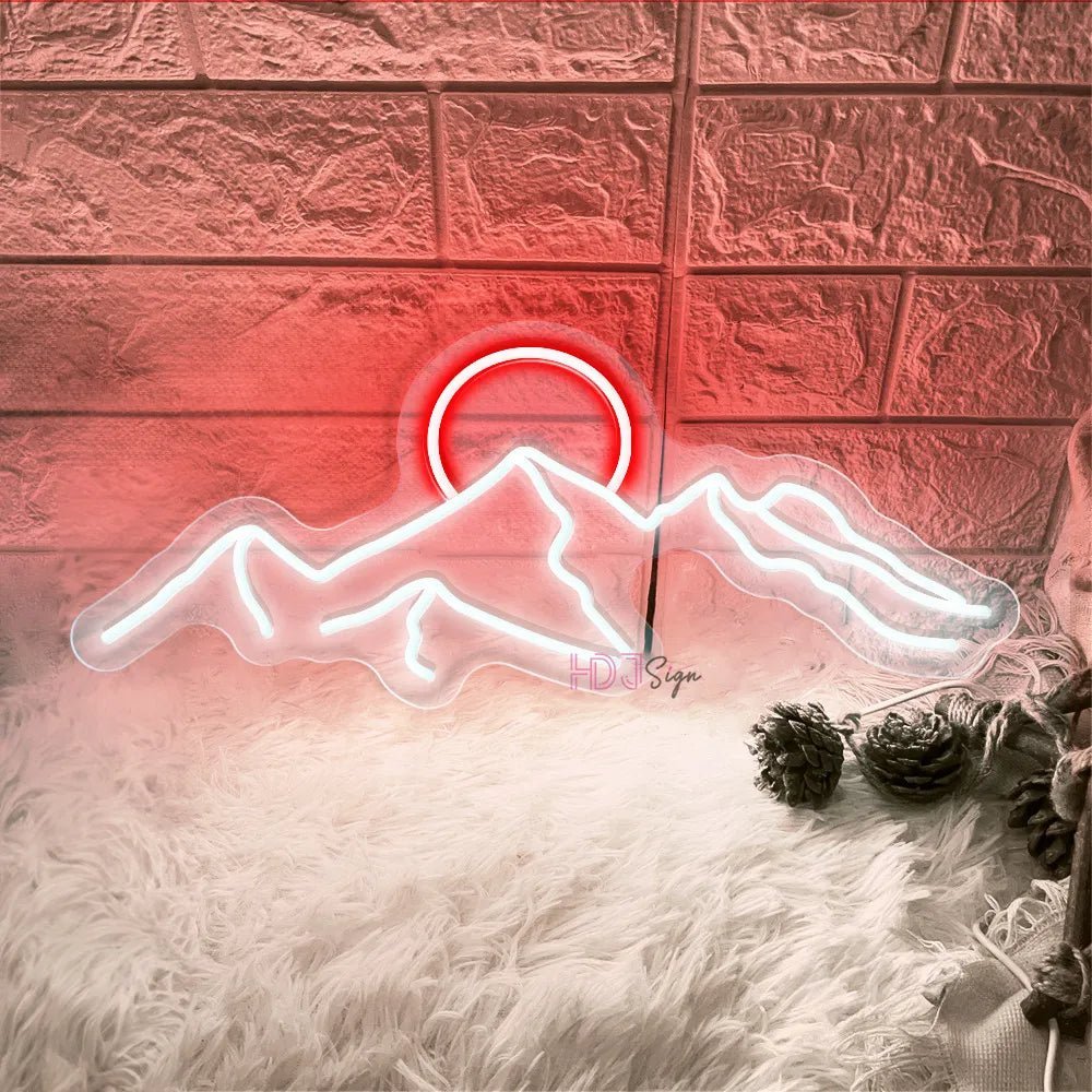 LED Mountain & Sun Neon Light Sign - The House Of BLOC