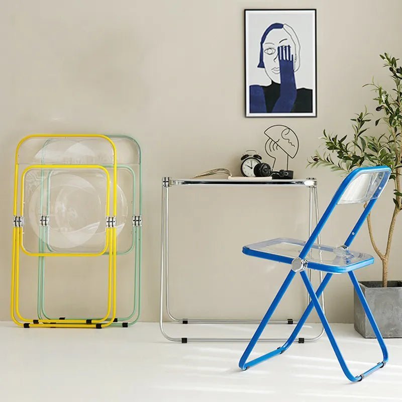 Lightweight Transparent Portable Folding Chair - The House Of BLOC