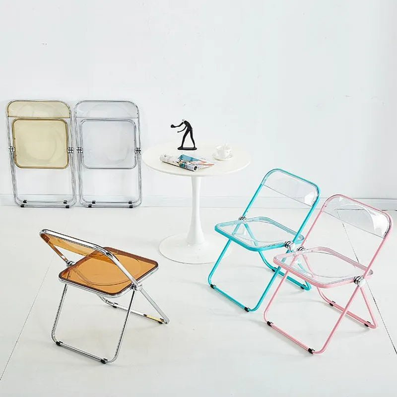 Lightweight Transparent Portable Folding Chair - The House Of BLOC