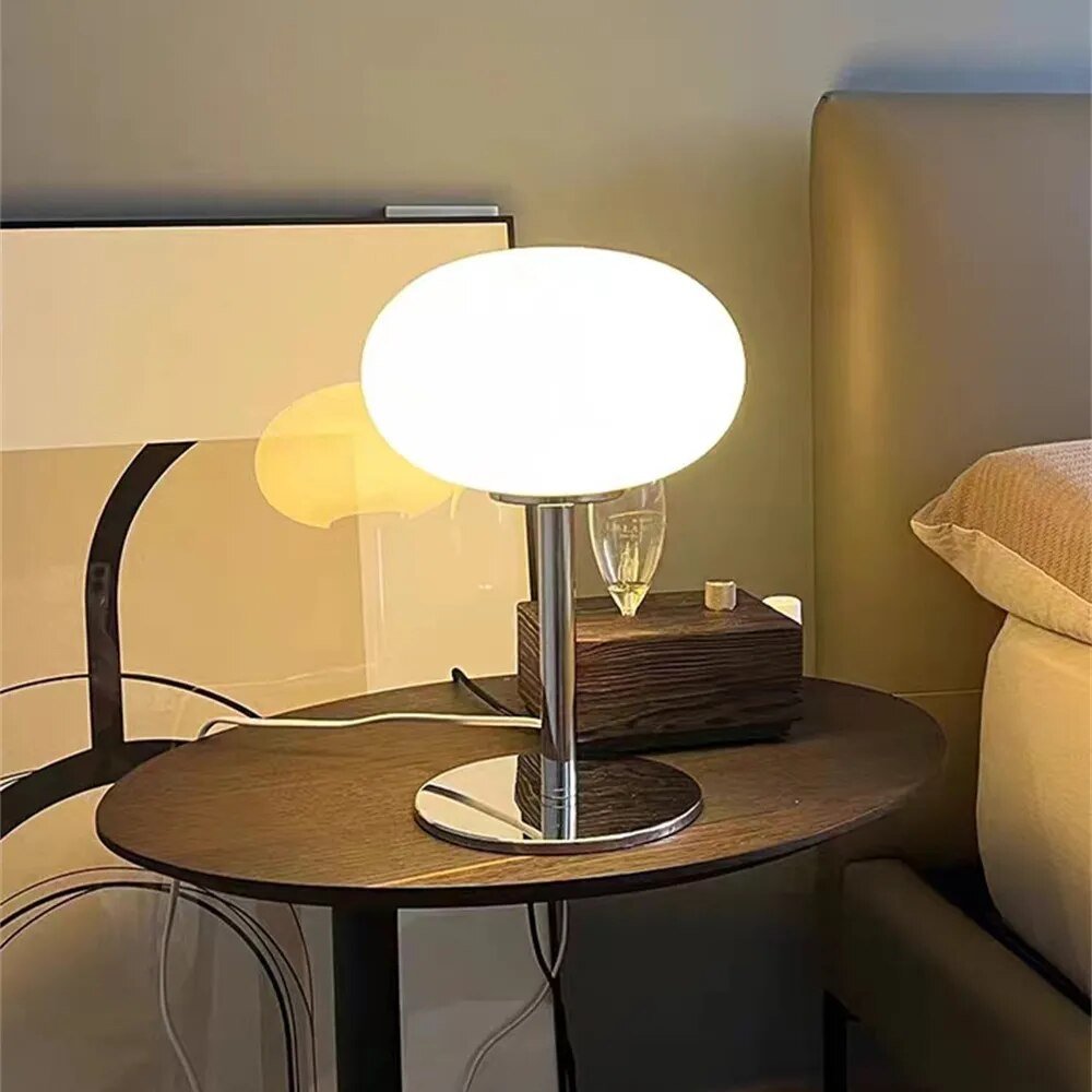 Lollipop Cream Glass Table Lamp - The House Of BLOC