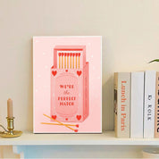 'Love You're My Perfect Match' Vintage Sticky Posters - The House Of BLOC