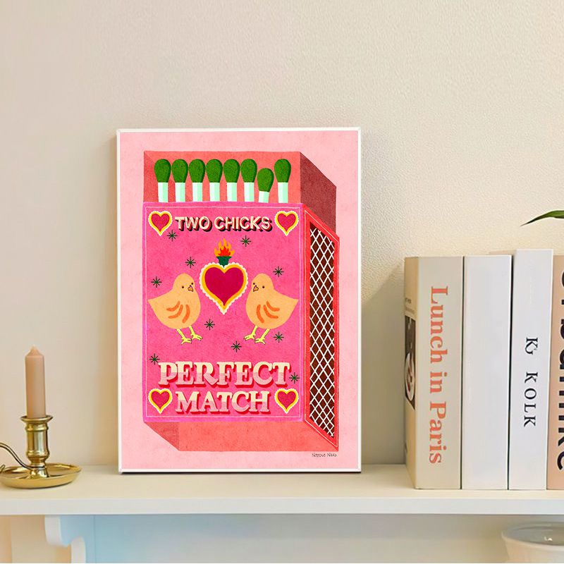 'Love You're My Perfect Match' Vintage Sticky Posters - The House Of BLOC