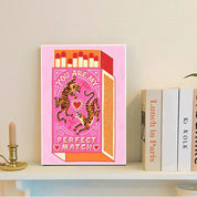 'Love You're My Perfect Match' Vintage Sticky Posters - The House Of BLOC