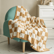 Luxurious Colourful Chequerboard Plaid Blanket - The House Of BLOC