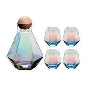 Luxury Diamond Shape Crystal Decanter & Glasses Set - The House Of BLOC