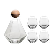 Luxury Diamond Shape Crystal Decanter & Glasses Set - The House Of BLOC