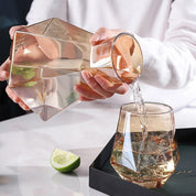 Luxury Diamond Shape Crystal Decanter & Glasses Set - The House Of BLOC