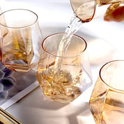 Luxury Diamond Shape Crystal Decanter & Glasses Set - The House Of BLOC