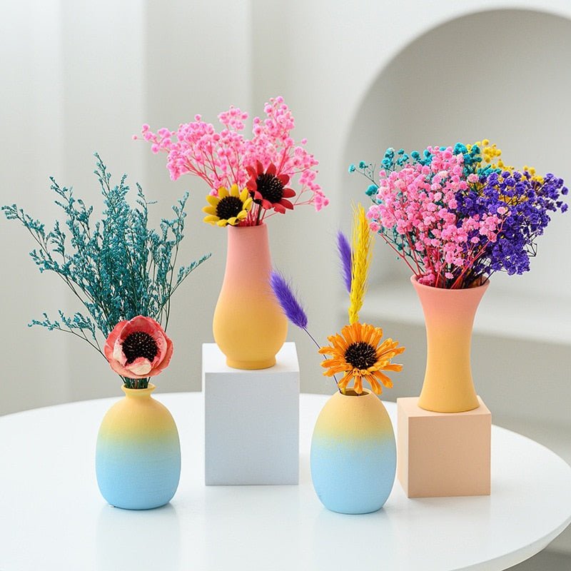 Macaron Coloured Ceramic Decorative Vase - The House Of BLOC