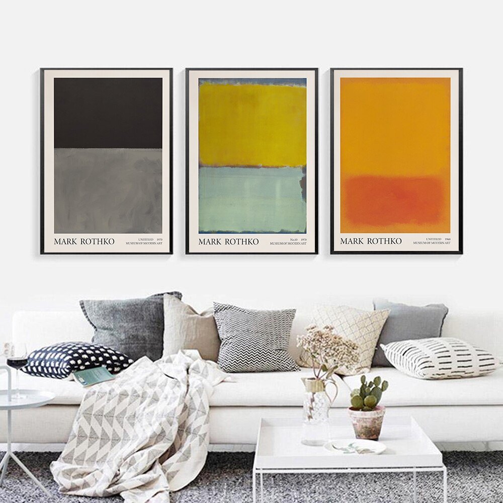 Mark Rothko Abstract Colour Canvas Poster - The House Of BLOC