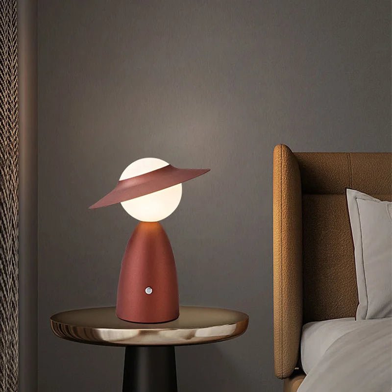 Minimal Saucer Style Rechargeable Table Lamp - The House Of BLOC