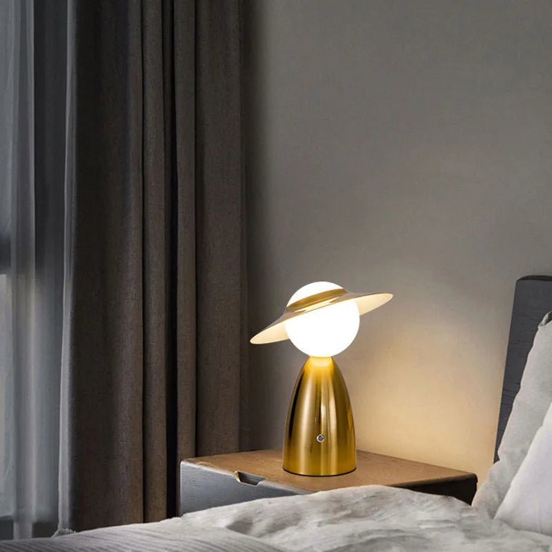 Minimal Saucer Style Rechargeable Table Lamp - The House Of BLOC