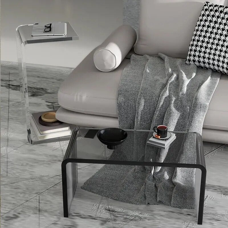 Minimal Transparent Acrylic Side Table - The House Of BLOC