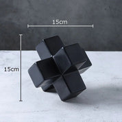 Minimalist Ceramic Cross Decoration - The House Of BLOC