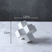 Minimalist Ceramic Cross Decoration - The House Of BLOC