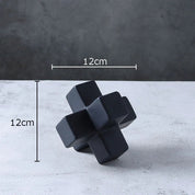 Minimalist Ceramic Cross Decoration - The House Of BLOC