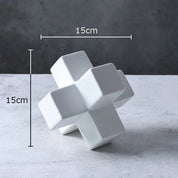 Minimalist Ceramic Cross Decoration - The House Of BLOC