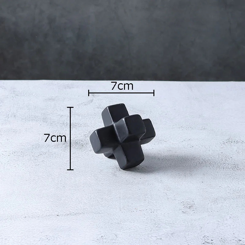 Minimalist Ceramic Cross Decoration - The House Of BLOC
