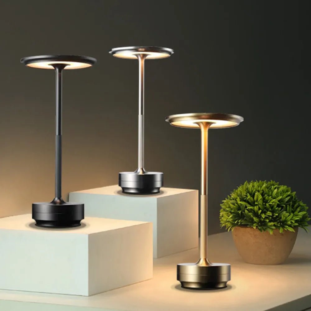 Minimalist Metallic LED Cordless Table Lamp - The House Of BLOC