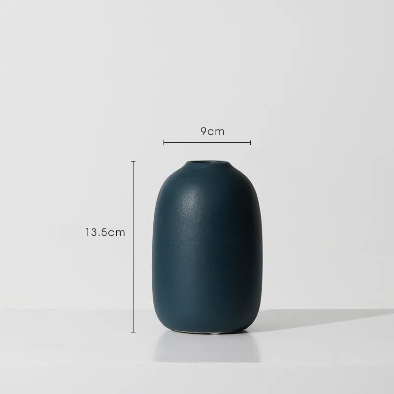 Minimalist Solid Colour Bright Ceramic Vase - The House Of BLOC