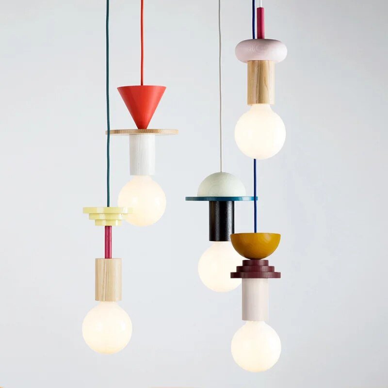 Minimalist Wood Effect LED Pendant Light - The House Of BLOC