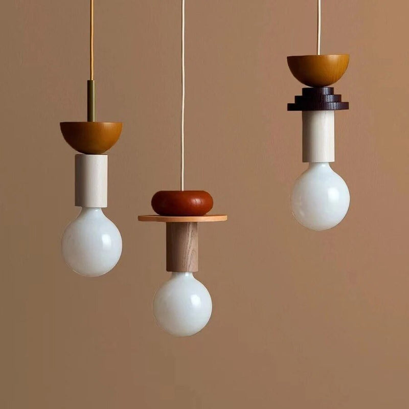 Minimalist Wood Effect LED Pendant Light - The House Of BLOC