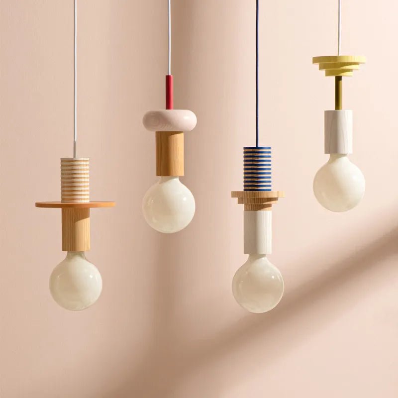 Minimalist Wood Effect LED Pendant Light - The House Of BLOC