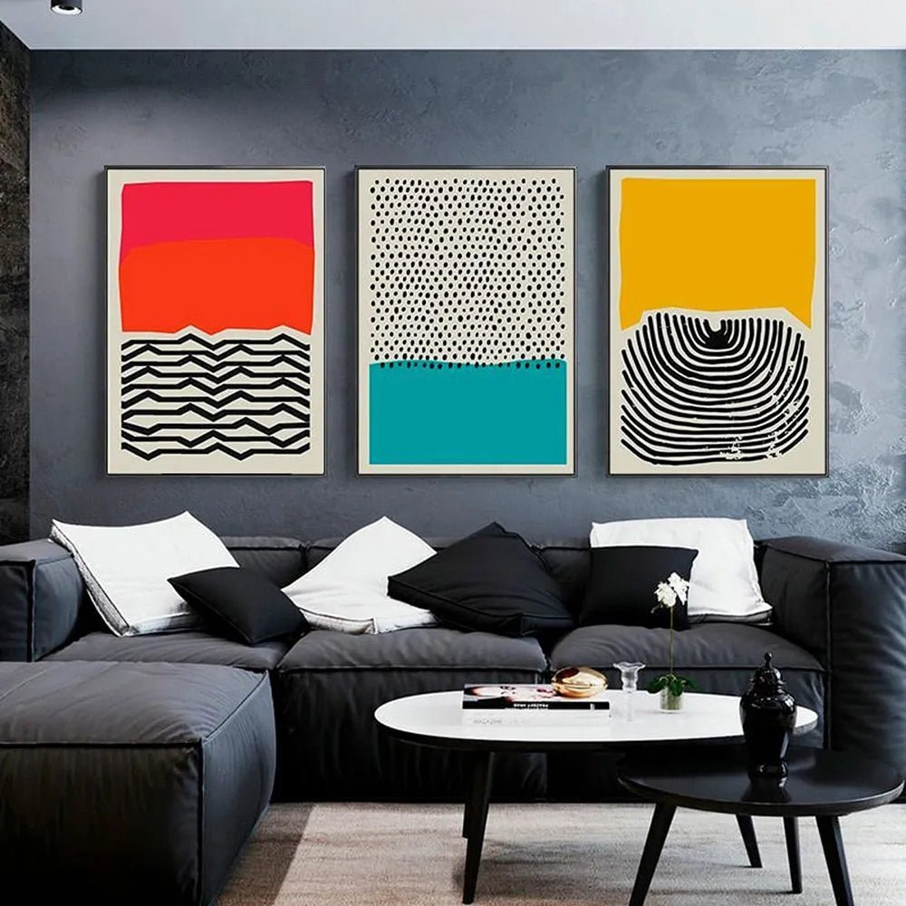 Modern Abstract Canvas Wall Art Poster - The House Of BLOC