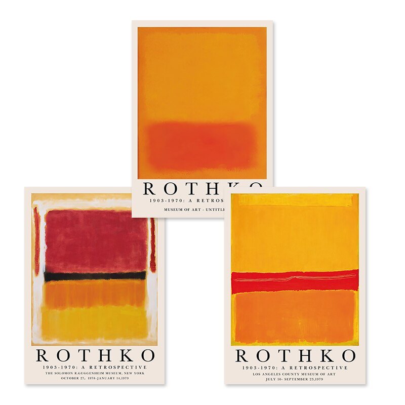 Modern Abstract Rothko Wall Art Posters - The House Of BLOC