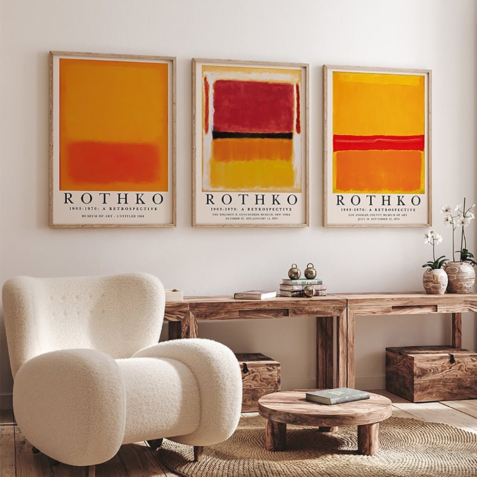 Modern Abstract Rothko Wall Art Posters - The House Of BLOC